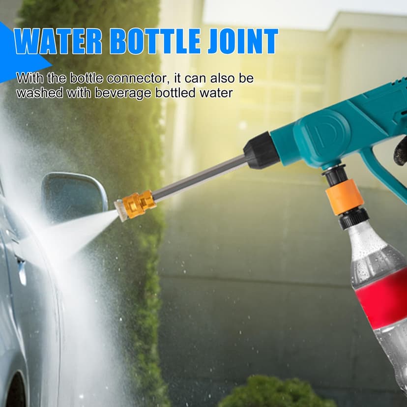 WingFly Cordless Pressure Washer for Makita Battery 18V, Portable High-Pressure Washer 5m Hose, Nozzle, Battery Pressure Washer for Car/Floor/Garden Cleaning & Watering(No Battery) - 4