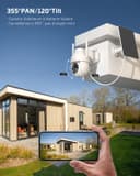 COCOCAM 2PCS 2K Camera Surveillance WiFi Exterieure sans Fil sur AI Détection Humaine, Vision Nocturne Couleur, Audio Bidirectionnel, 2.4GHz WiFi, Cloud - 4