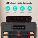 CITYSPORTS Treadmill, folding treadmill 12 km/h, with LED display, APP and 360° tablet holder, compact walking pad for home and office - 5