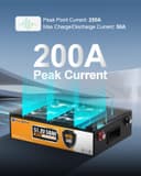 ECO-WORTHY LiFePO4 48 V 50 Ah Battery with BMS Protection and 3000-15000 Cycles, Deep Cycle Lithium Battery for Motorhome, Solar System, Boat, Household, Solar Panel Kit, Camping - 4