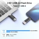RAOYI 128GB USB C Flash Drive USB C and A Dual USB 3.0 Stick USB Type-C Memory Stick Thumb Drive for Smartphones, Tablets, Macs and Computers, Black - 3
