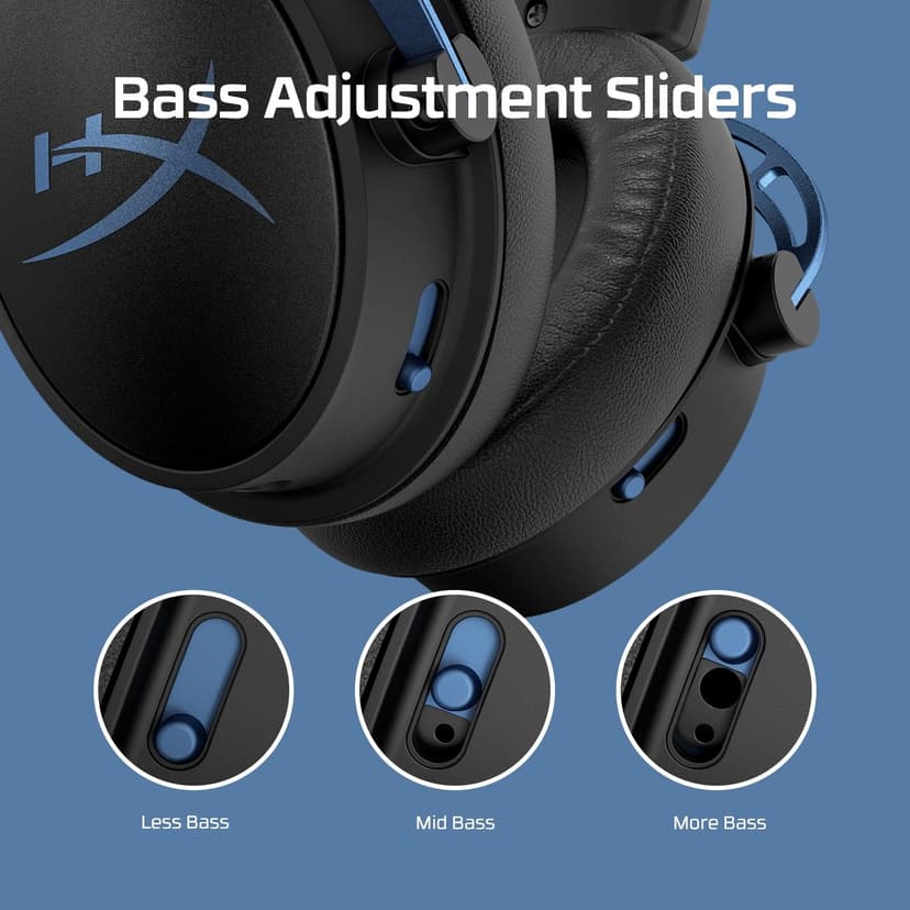 HyperX Casque de jeu Cloud Alpha S pour PC et PS4, son surround 7.1, basses réglables, haut-parleurs à deux pièces, mixeur de discussion, microphone antibruit de fond, noir - 4
