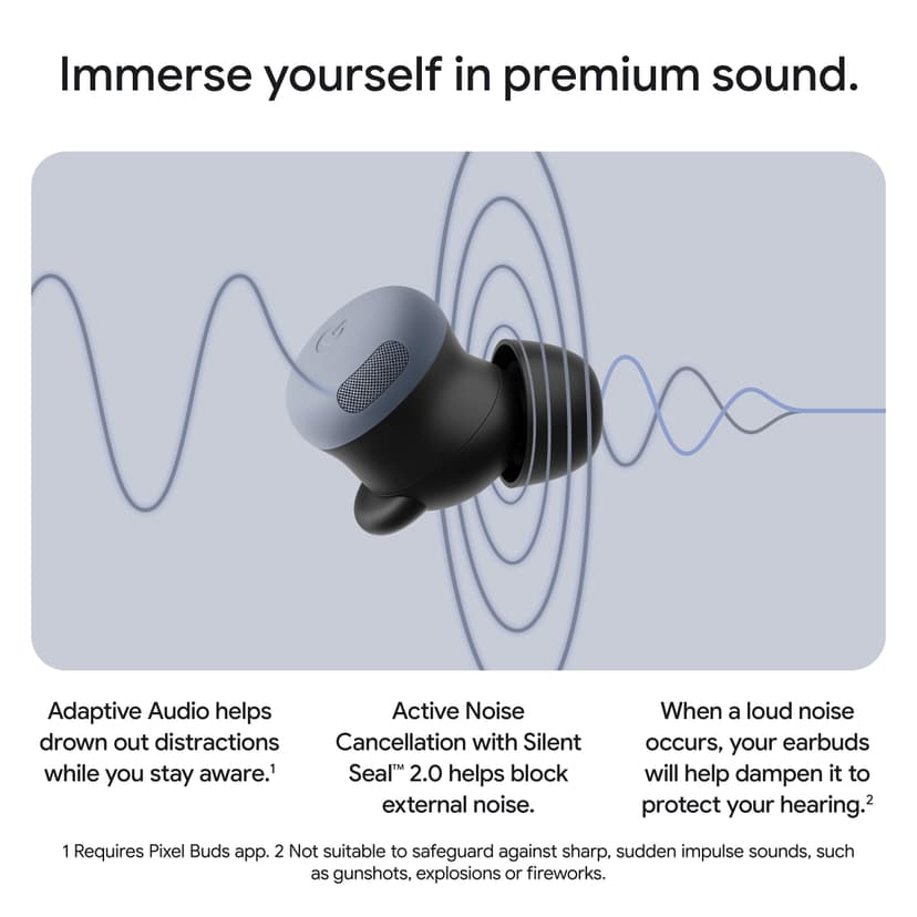 Google Pixel Buds Pro 2 - Wireless Earbuds with Active Noise Cancellation – Bluetooth Headphones - Hazel - 3