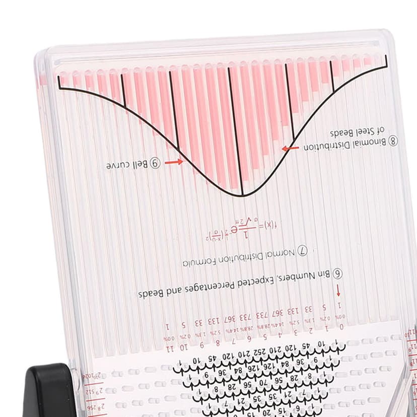 CHEOTIME Galton Board, Probability Demonstrator Effective Statistical Law Experiment Model Dalton Board Physics Lab Teaching Tool with 2800 Metal Beads - 9