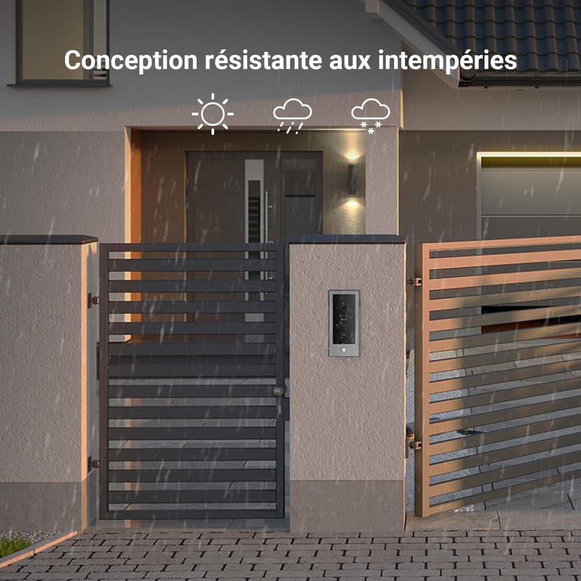EZVIZ CP5 Visiophone connecté WiFi, Résolution 1080P, Moniteur Tactile Couleur 7", Portier vidéo à installation 2 Fils, Déverrouillage à Distance, Audio Bidirectionnel, Vision Nocturne, Design Compact - 9