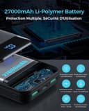 Enerwow Batterie Externe, 27000mAh Power Bank PD 30W Charge Rapide Portable Chargeur, USB C(Entrée&Sortie) Powerbank Compatible avec iPhone 16 15 14 13 Pro Max, Samsung, Tablettes, Etc. - 4