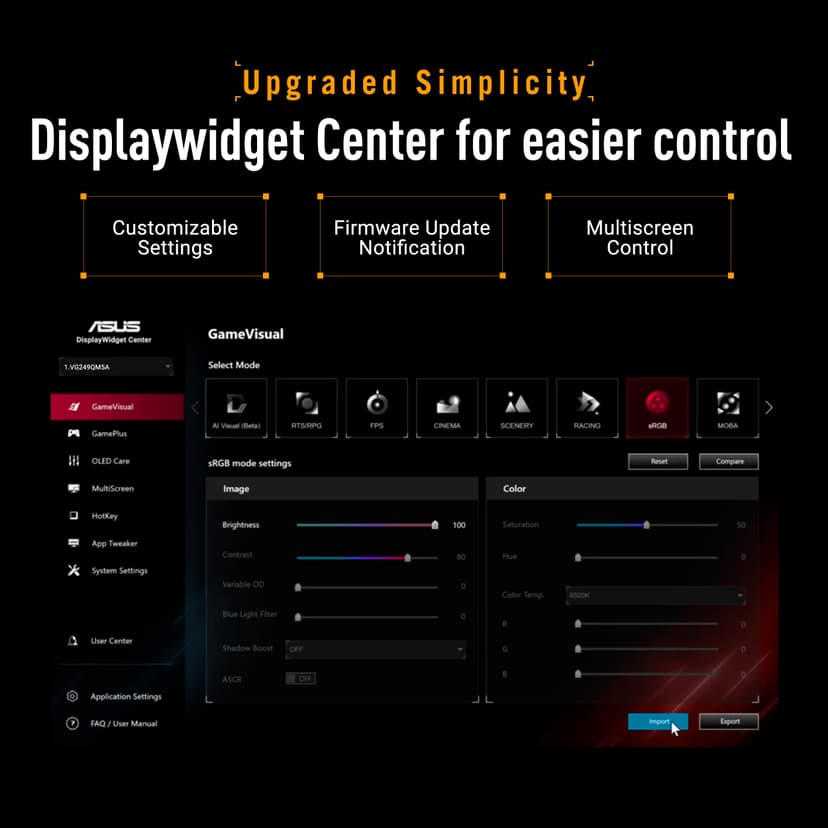 ASUS TUF Gaming Series 5 - VG259QMR5A Gaming Monitor – 24.5-inch Full HD Fast-IPS panel, 310Hz(OC), 0.3ms, G-SYNC compatible AMD FreeSync Premium, ELMB SYNC, 99% sRGB, DisplayWidget Center, Gaming AI - 6