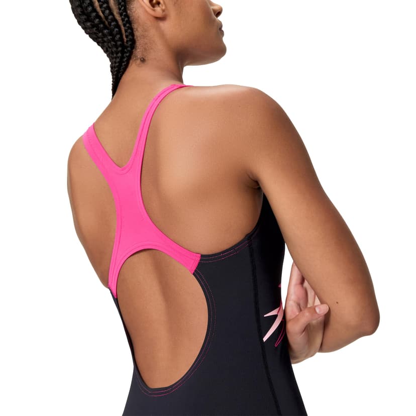 Speedo Medley Logo Medalist One Piece Maillot de Bain pour Femme, Noir, 32 - 4