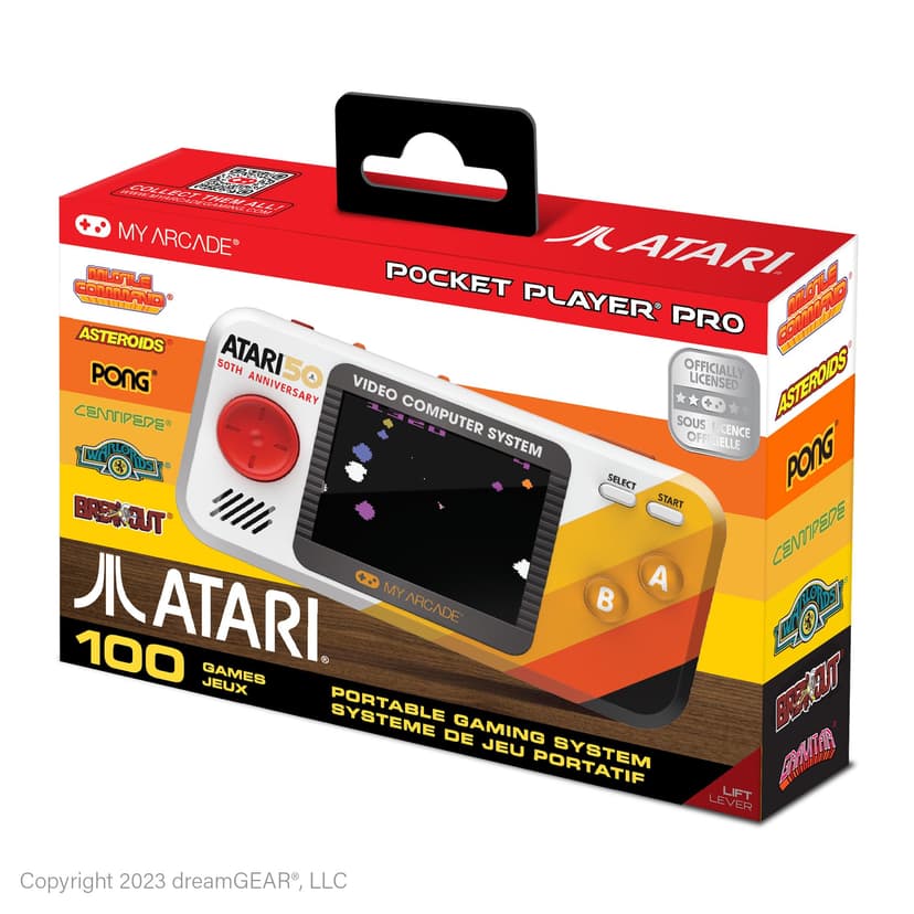 My Arcade DGUNL-7015 Atari Pocket Player Pro Handheld Portable Gaming System 100 Games - 1