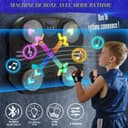 Esnowlee Music Boxing Machine for Kids, Wall-Mounted Bluetooth Punch Pad with Gloves,Sport Toy Gifts for 3 4 5 6 7 8 9 10 11 12 Year Old (Black) - 2