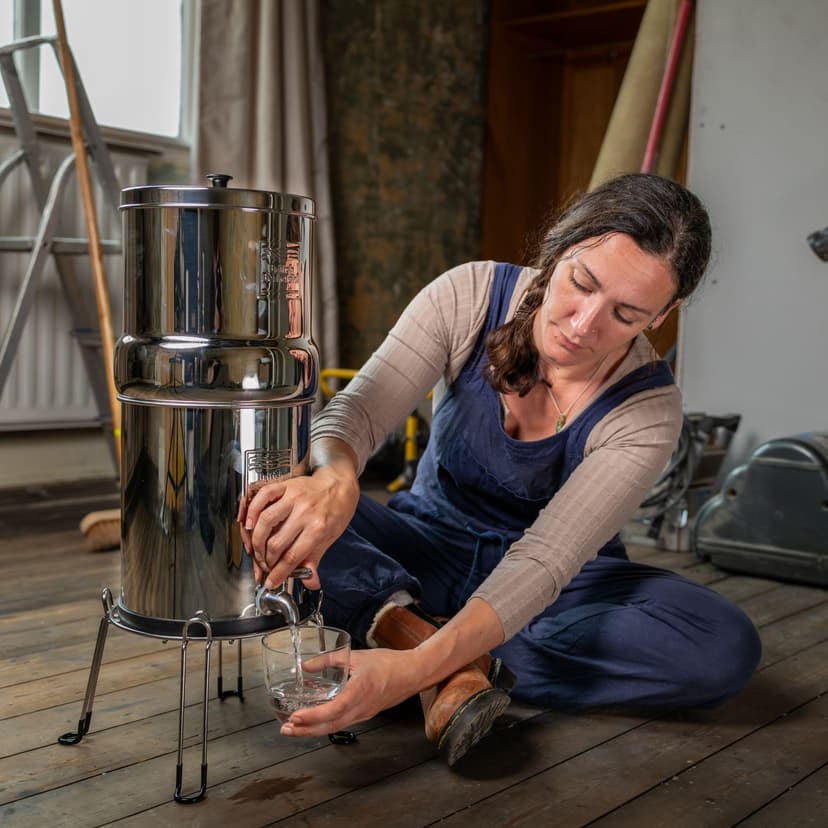 British Berkefeld 8.5L Stainless Steel Gravity Water Filter System | Comes With 2 Ultra Sterasyl Cartridges | Great Tasting Clean Water | No Power Or Plumbing Required | For Home Or Outdoor Use - 7