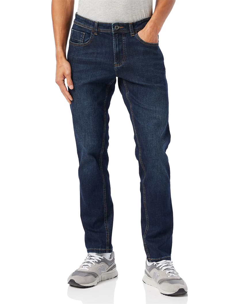 Camel Active 5-Pocket Houston Jean Droit, Bleu (Bleu Moye… - 1