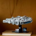 LEGO Star Wars 75375 Millennium Falcon - Set de Construction de Vaisseau Spatial Collector pour Adulte - Présentoir & Plaque Descriptive pour Déco de Bureau - Cadeau pour Fans de Un Nouvel Espoir - 3