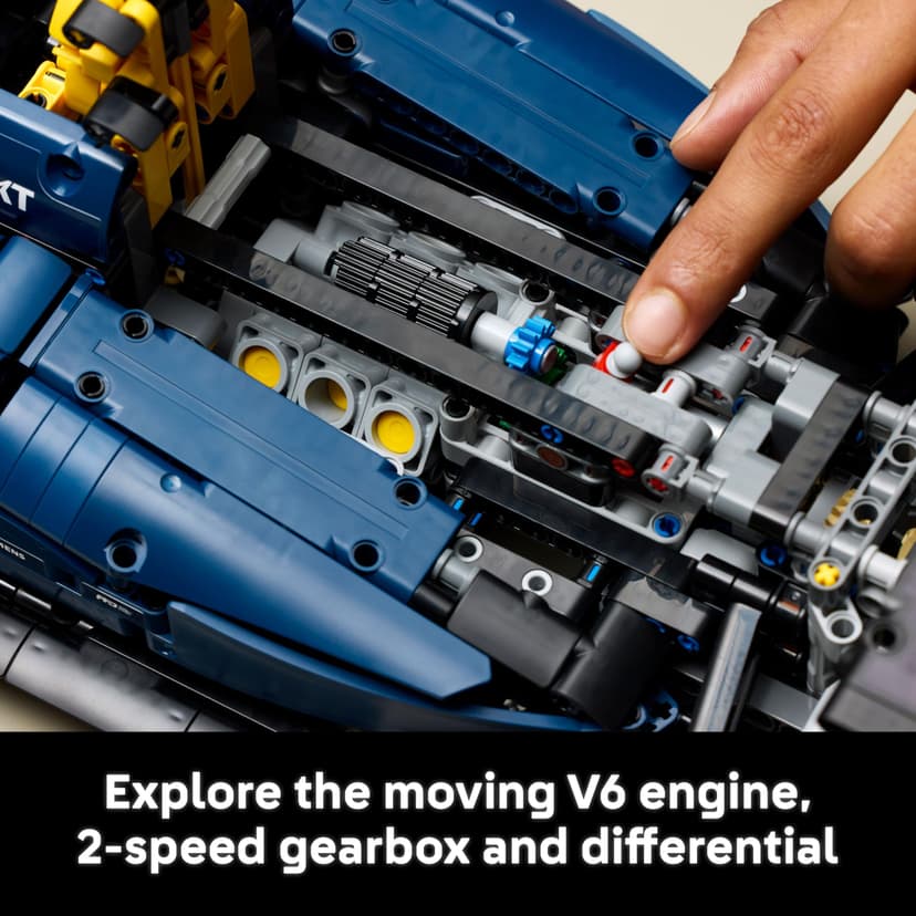 LEGO Technic Oracle Red Bull Racing RB20 F1 Car Model Kit - Collectible Formula 1 Building Set with 1:8 Scale V6 Engine, Gear Box, Steering & DRS - Gift Idea for Adult & Teenage Racing Fans - 42206 - 4