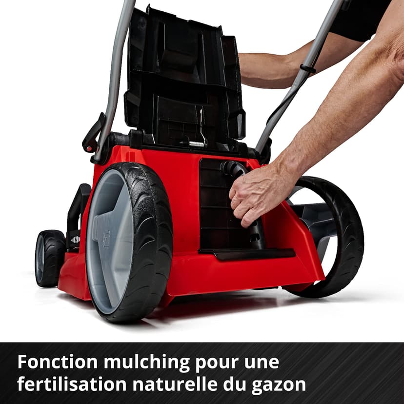 Einhell Tosaerba a batteria GE-CM 43 Li M Kit Power X-Change (36V, 43 cm larghezza di taglio, fino 600 m², Brushless, funzione mulching, 63L sacco raccoglitore, incl. 2x 4,0Ah + 2x caricabatterie) - 6