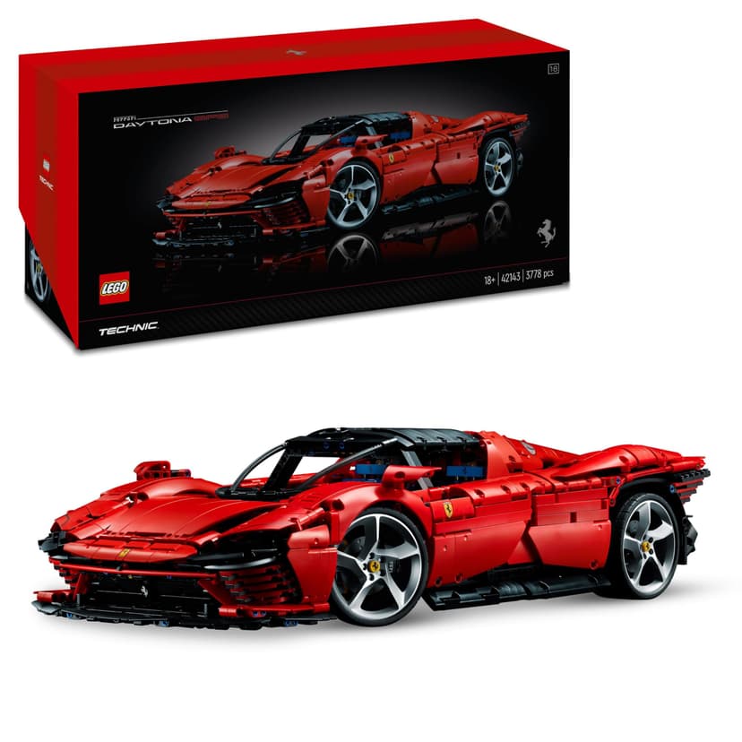 LEGO Technic Ferrari Daytona SP3, Race Car Model Building Kit, 1:8 Scale Advanced Collectible Set for Adults & Teens, Ultimate Cars Concept Series, Gift Idea for Men, Women, Him or Her 42143 - 1