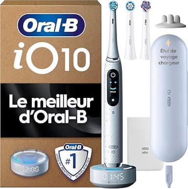 Oral-B iO 10 Brosse A Dents Electrique Blanche, Coaching …