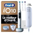 Oral-B iO10 White Electric Toothbrush, 3 Brushes, 1 Travel Case Charger, 1 White Pouch, 1 Brush Holder - 1