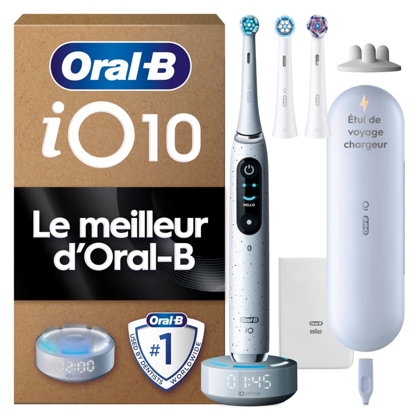 Oral-B iO 10 Brosse A Dents Electrique Blanche, Coaching … - 1