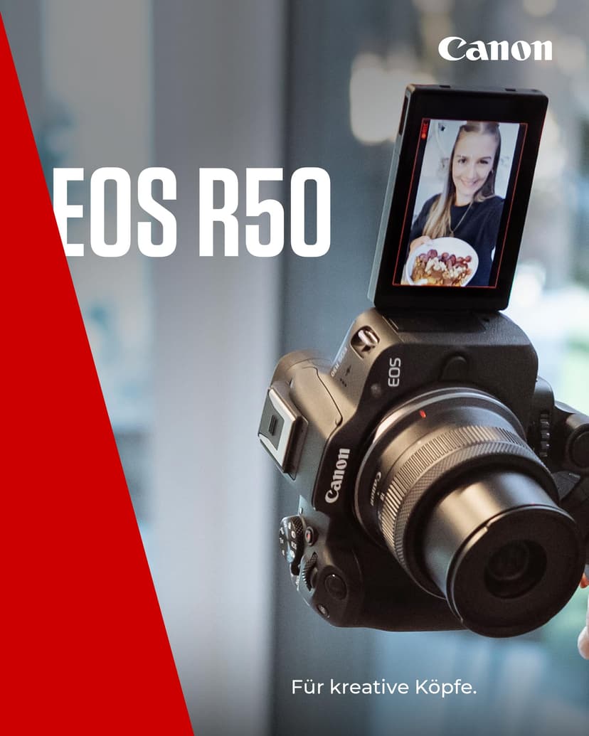 Canon EOS R50 Appareil Photo Hybride + Objectif RF-S 18-45mm is STM - Appareil Photo numérique avec autofocus + détection de scène et des Visages, Animaux véhicules Vidéo 4k, 15 Images par Sec - Noir - 3
