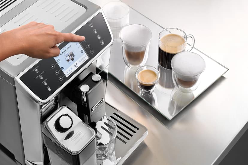 De'Longhi Prima Donna Elite ECAM 656.55. MS Machine à café entièrement automatique (3,5 Écran couleur TFT, système Lait intégré, App Contrôle, acier inoxydable, fonction de 2 tasses avant) Argent - 3