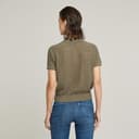 G-Star Femme Polo En Maille Léger Pointelle, Vert (ensis green D26061-D166-6057), M - 2