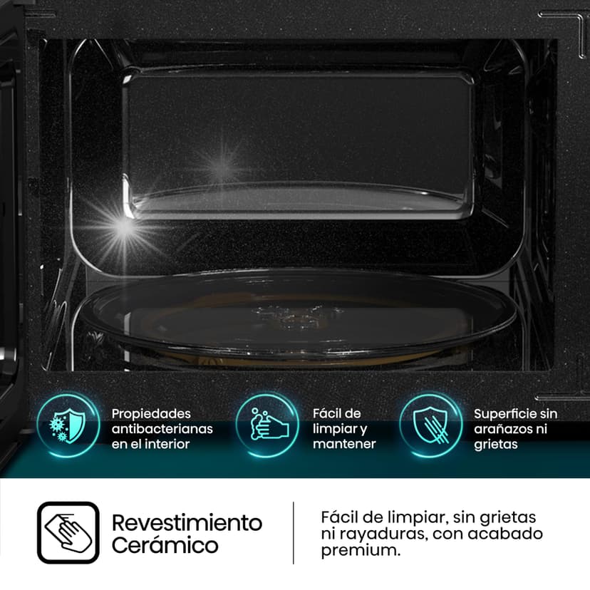 Hisense H20MOBP1G Microwave with Grill, 20L Capacity, 700W Power, 900W with Grill, 5 Levels, 30 Minute Timer, Defrost Mode, Shooter, Black Finish - 6