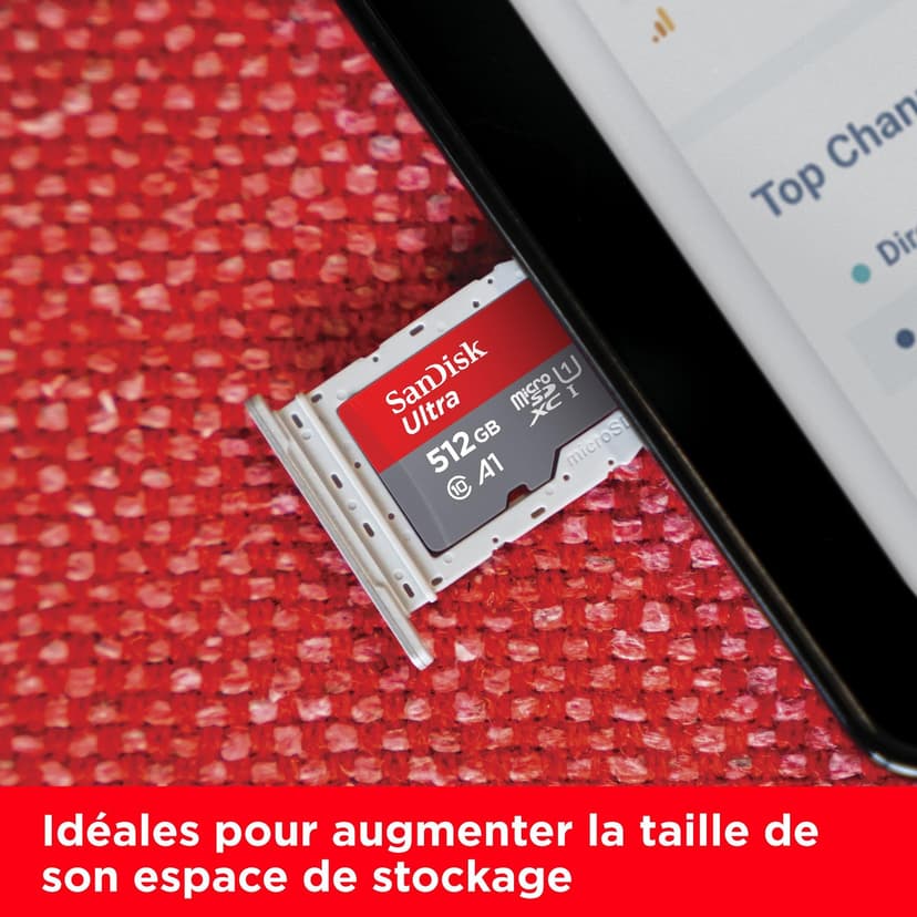 SanDisk 512GB Ultra scheda microSDXC + adattatore SD fino a 150 MB/s con prestazioni app A1 UHS-I Class 10 U1 - 4