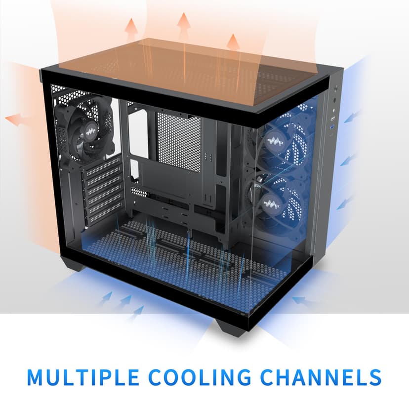 MUSETEX PC Case ATX, Y6B - 3
