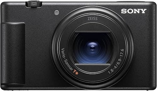 Sony ZV-1 II, Appareil Photo Vlog numérique - écran orientable pour Le vlogging - Objectif Zoom Grand Angle - vidéo 4K - Microphone omnidirectionnel