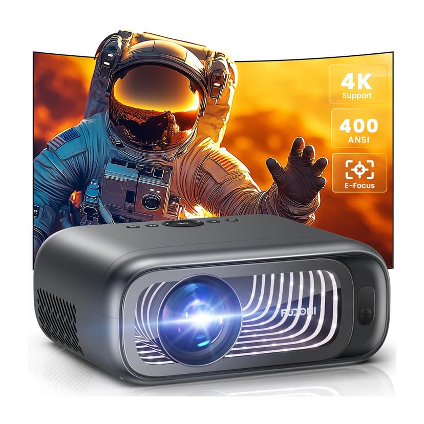 [Elektrischer Fokus/Auto-Keystone] FUDONI Projektor mit WiFi 6 und Bluetooth Dual-Wege, 650ANSI Native 1080P 4K-Unterstützung Outdoor Filmprojektor max. 762.0 cm Display, für iOS/Android/TV-Stick/HDMI - 1