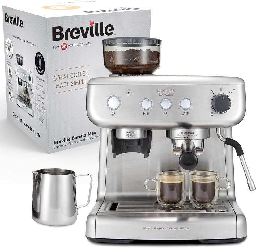 Breville Barista Max | Fully Automatic Espresso Machine | With Built-in Grinder and 15 Bar Italian Pump [VCF126X] - 1