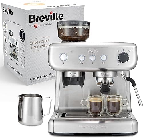 Breville Barista Mini Semi-Automatic Espresso Maker with Milk Frothing Steam Nozzle & 15 Bar Italian Pump [VCF125X]