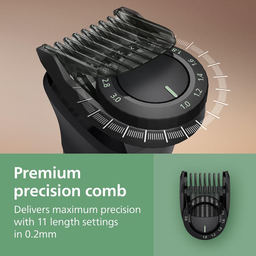 Philips Multigroom 9000 Series All-in-One 23-Piece Trimmer, Shaver & Clipper + OneBlade Trimmer for Men - All-Over Grooming Set for Beard, Nose, Hair & Body, 27 Length Settings (0.2-20 mm), MG9561/30 - 6
