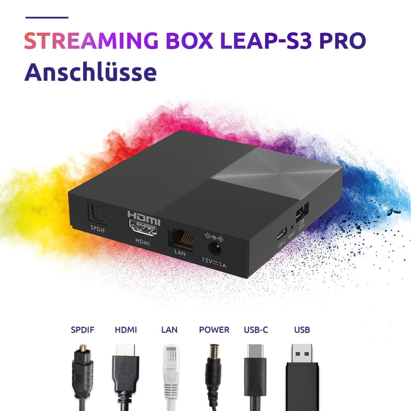 STRONG Leap-S3 Pro Box Streaming Google TV 4K UHD avec Port Ethernet, Android 12, 4GB RAM + 32GB Stockage, Wi-FI 6, Chromecast Intégré, Assistant Google Vocal, Dolby Atmos & Dolby Vision - 7
