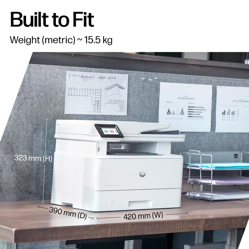 HP Laserjet Pro MFP 4102dw Laser Printer | Black and White | Printer for Small Medium Business | Print, Copy, Scan, ADF | 2-Sided Printing | Dual-Band Wi-Fi, Ethernet - 8