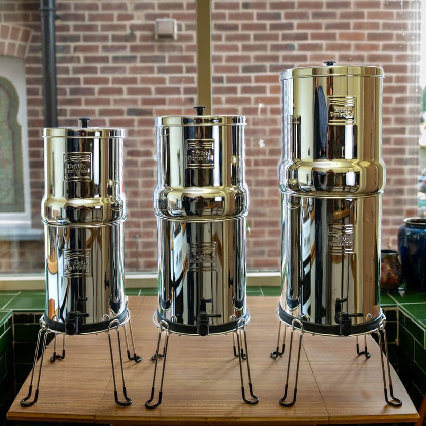 British Berkefeld 8.5L Stainless Steel Gravity Water Filter System | Comes With 2 Ultra Sterasyl Cartridges | Great Tasting Clean Water | No Power Or Plumbing Required | For Home Or Outdoor Use - 8