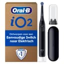 Oral-B iO Series 2 Electric Toothbrush, 1 Replacement Brush, 3 Cleaning Modes for Dental Care, Magnetic Technology, Travel Case, Travel Toothbrush Case, Designed by Braun, Night Black - 1