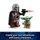 LEGO Star Wars 75436 The Mandalorian & Grogu's Speeder Bike Toy - incl. a Grogu Figure & Din Djarin Minifigure w/a Blaster - Small Birthday Gift for 6+ Year Old Boys & Fans - 5