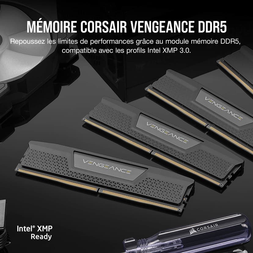 CORSAIR VENGEANCE DDR5 RAM 48GB (2x24GB) 6000MHz CL36 Intel XMP iCUE Compatible Computer Memory - Black (CMK48GX5M2E6000C36) - 2