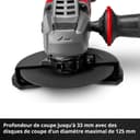 Einhell Professional Meuleuse d’angle sans fil TP-AG 18/125 CE Q Li Power X-Change (18 V, 900 W, Ø 125 mm, prof. de coupe 33 mm, moteur sans charbon, sans disque de coupe ni batterie) - 8