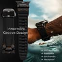 ULTIMAL Compatible with Apple Watch Ultra 2 Strap 49 mm, Compatible Apple Watch Straps Men, Sports Strap Watch Robust Premium - Metal (Black + Black) - 4