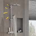 GROHE Vitalio Joy 310 - Cool Touch Thermostatic Mixer Shower Set (Water Saving Technology, Rain, Soap Tray, 110 mm 3 Spray Hand, Silicone Nozzles, Hose 1.75 m), Chrome, 26401001 - 3