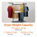 Amazon Basics Clothes Airer, 4-Tier Adjustable Drying Rack with 6 Foldable Wings, 126cm x 64cm x 173cm for Indoor Laundry, Silver - 4