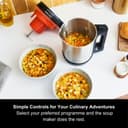 Morphy Richards Compact Soup Maker, 1L, Blend, Smooth and Chunky Soup, Smoothies, Quick and Easy Cooking, 900W, Black & Stainless Steel, 501021 - 5