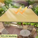 Rectangular Sun Sail, Shade Net, Sun Protection, Weather Protection, 90% Shade Net for Garden, Greenhouse, Patio, Patio and Camping - 8