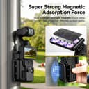 AMAZEAR Support magnétique pour DJI Osmo Pocket 4/3, Accessoire Pocket4/3, Adaptateur d'extension magnétique, Support de boîtier à succion Aimant sur Bureau, Surface Verticale, Ajustable à 180° - 3