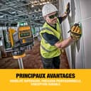 DEWALT - Laser en croix vert XR 12V 3x360°, avec 1x batterie 2Ah, DCE089D1G-QW - 2