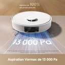 DREAME D20 Robot Aspirateur, 13 000 Pa, Brosse Duo pour Poils d'Animaux, Navigation Laser, Aspirateur et Laveur 2-en-1, Sols Durs et Tapis/Moquettes, Batterie 5 200 mAh, Application et Commande Vocale - 2