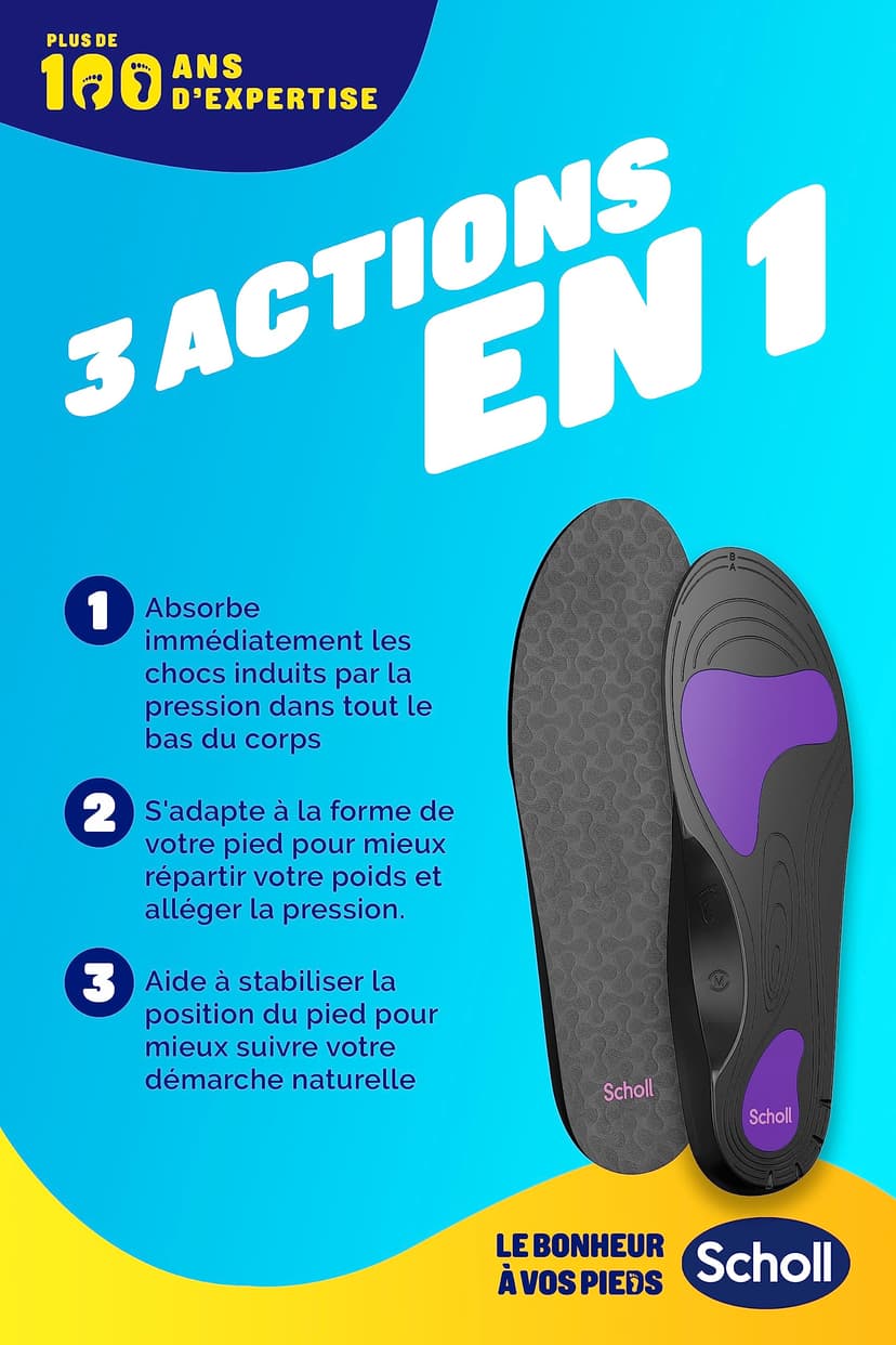 Scholl in-Balance Orthopaedic Insole for Plantar Fasciitis – Clinically Proven – 1 Pair – Size M – 40-42 - 5